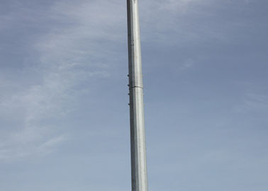 Q235B Steel Monopole Telecommunications Tower , Antenna Microwave Cell Phone Broadcasting Tower